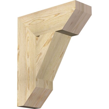 Ekena Millwork Traditional Slat Rough Sawn Bracket, Douglas Fir, 6"W x 18"D x 22"H BKT06X18X22TRA06RDF